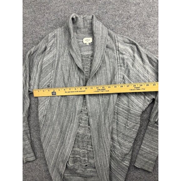 Wilfred Cardigan Women's S Gray Stripe Open Front Knit Cocoon Sweater Studded - Picture 3 of 8